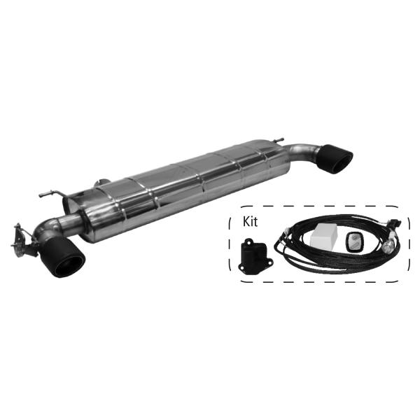 Endschalldämpfer "Twin Race S Carbon" mit Klappe