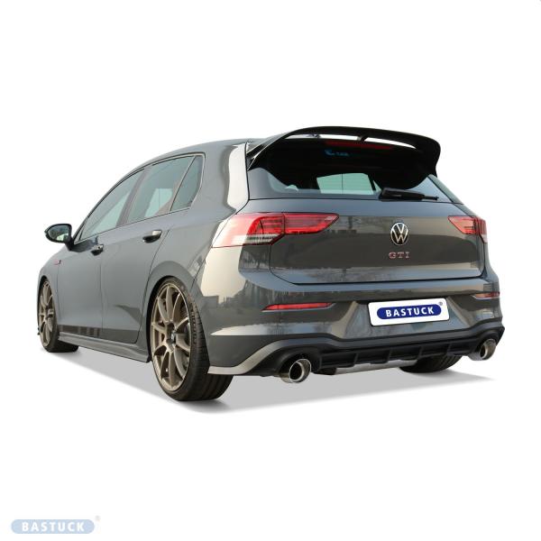 Endschalldämpfer m. Klappe f. Clubsport, Endrohr Silber