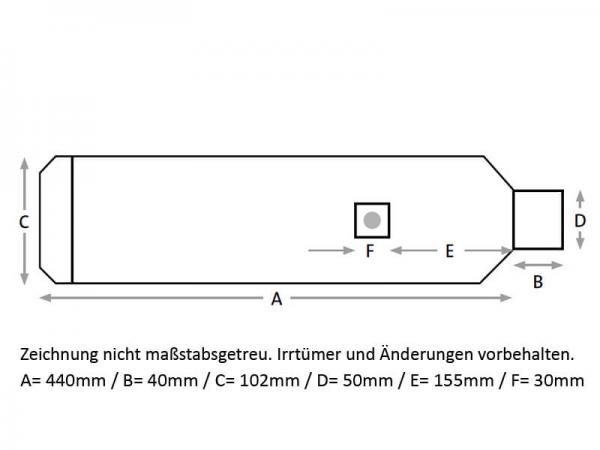 EVO 3 ø102 mm, Anschluss 50 mm