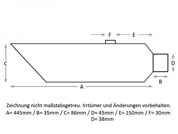 Classicline, ø86 mm, Anschluss 45/38 mm